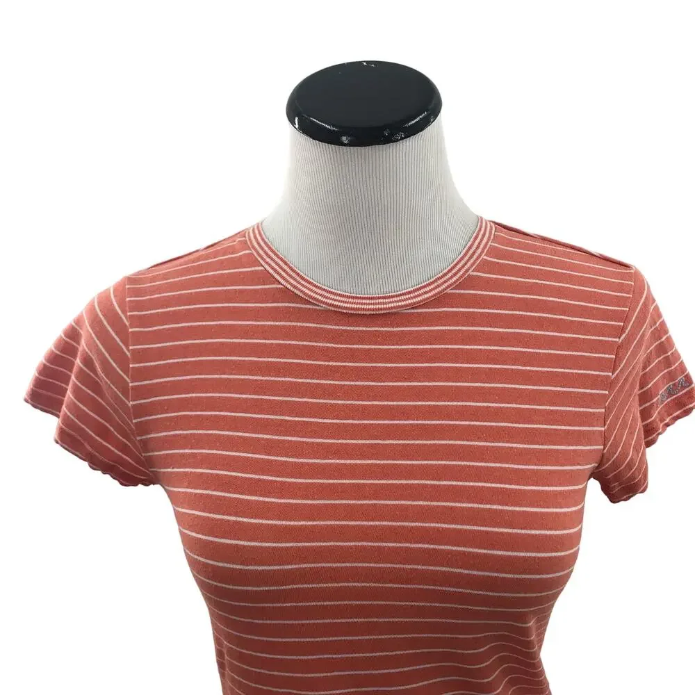 Faherty Didion Coral Stripe T-Shirt